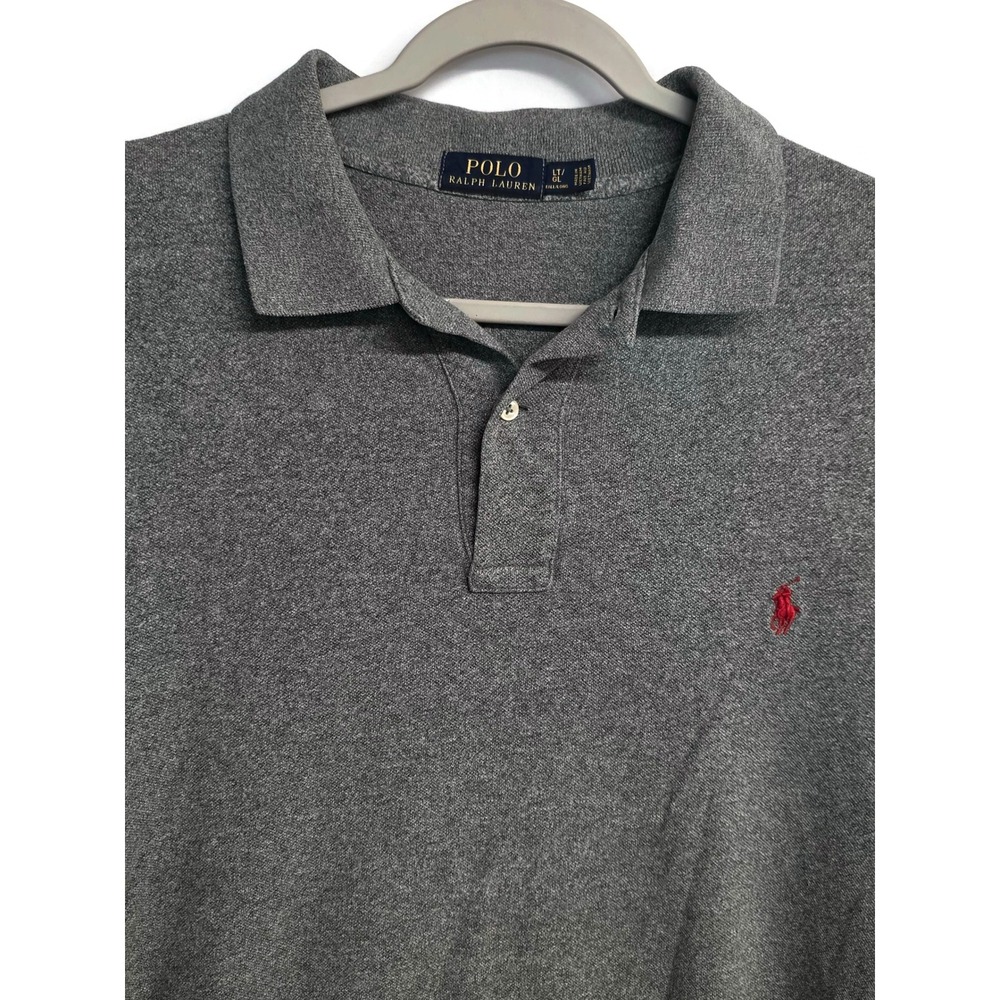 Polo Ralph Lauren Mens LT Gray Cotton Pique Short Sleeve Pony Logo Polo Shirt
